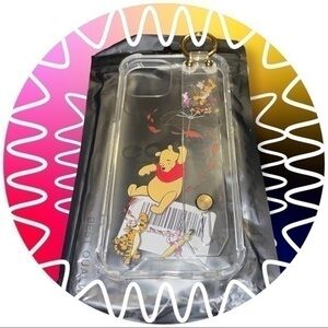 NIB iPhone 11/12  Winnie the Pooh & Tiger Clear Case w/Clear Holder Attached